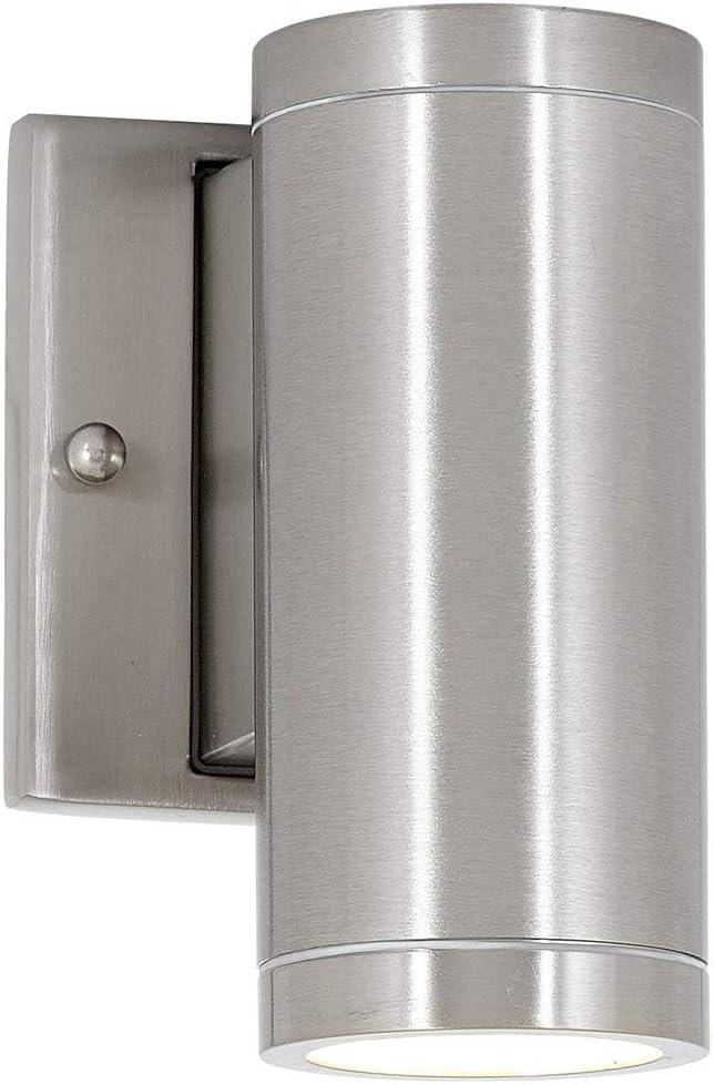 Hamilton Hills 6" Outdoor Wall Sconce Up Down Cylinder Light, ‎Brushed Nickel