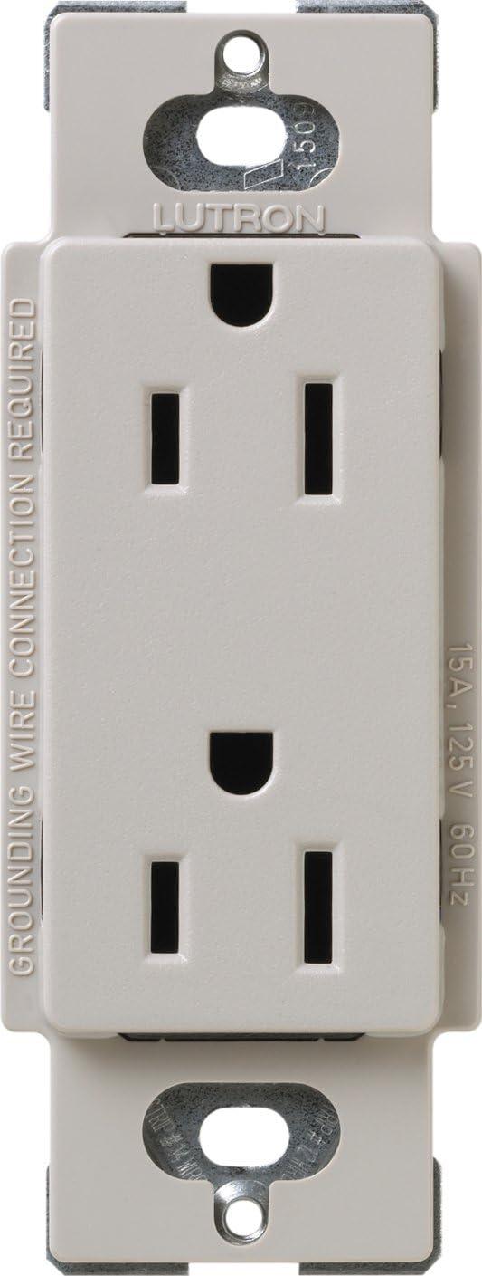 Taupe Tamper-Resistant Duplex Receptacle with Wall Plate