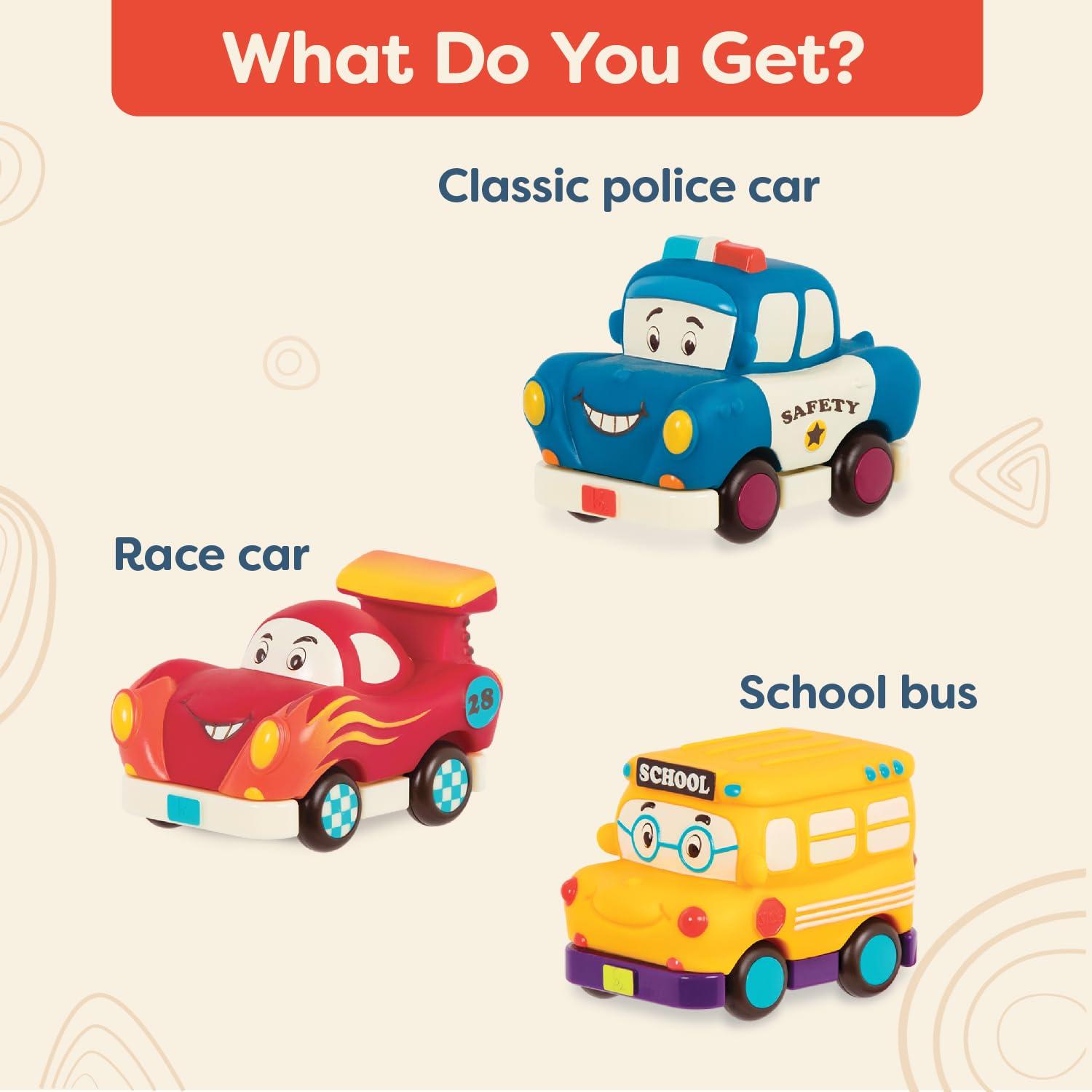 B. Toys - Mini Pull-Back Vehicles Set, Bus &Cars