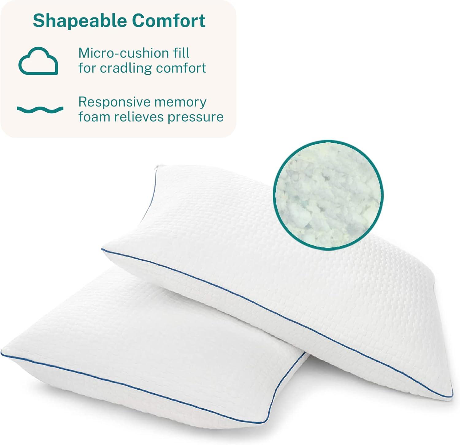 Gel Memory Foam Medium Pillow