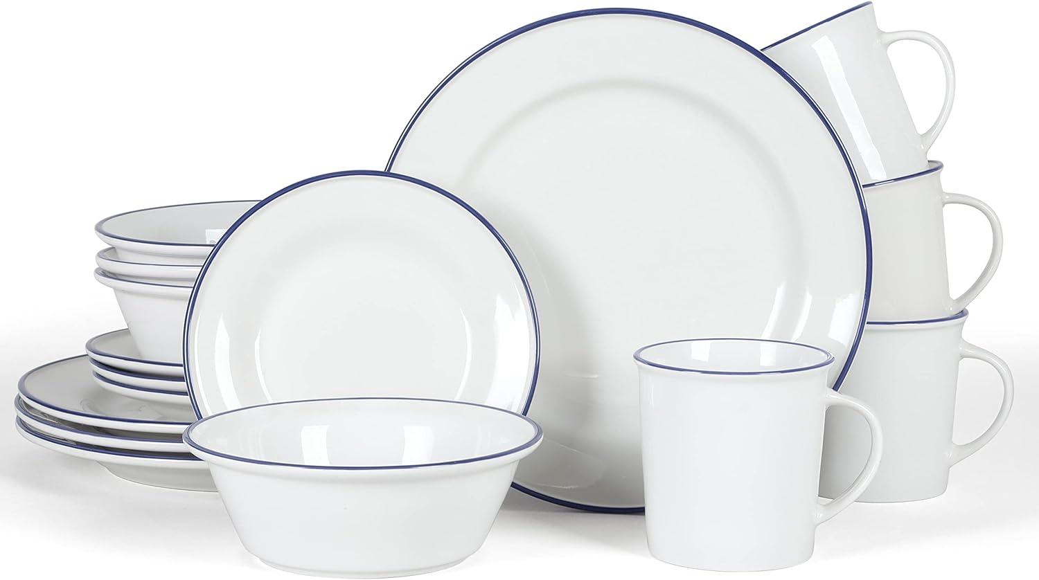 Martha Stewart Cliffield Ceramic Dinnerware Set - Service for 4