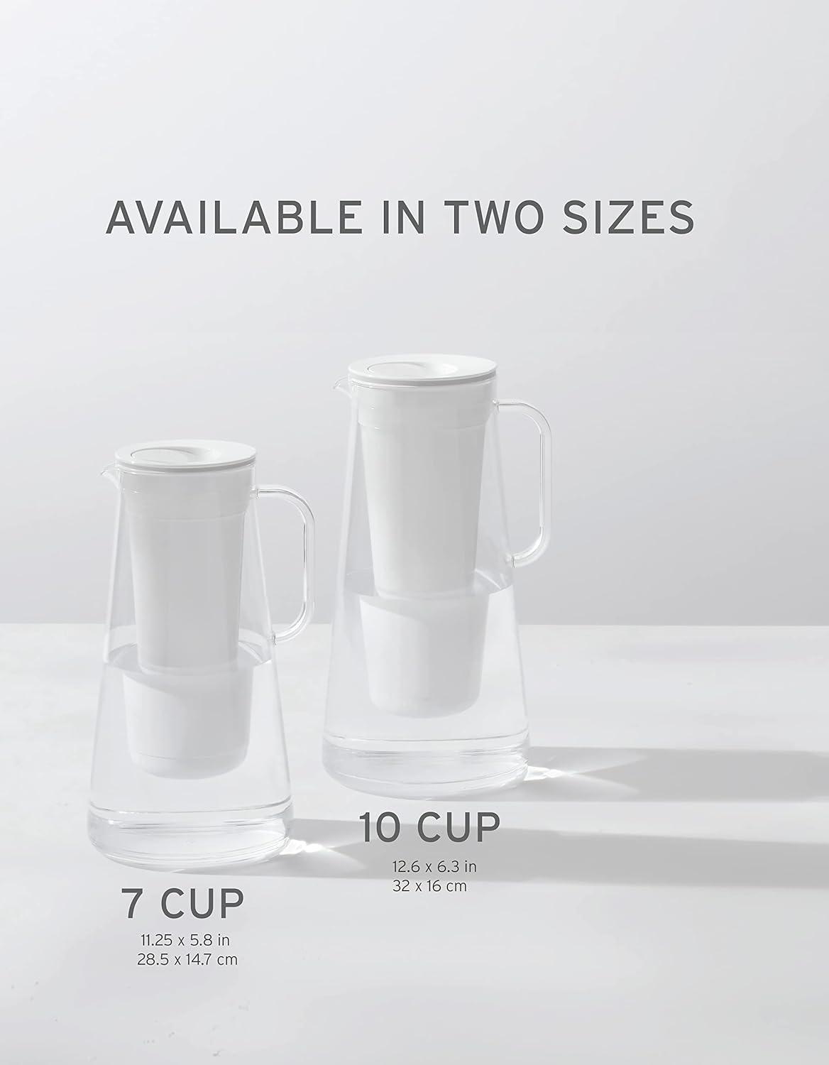 LifeStraw Home 10 Cup Plastic Water Filter Pitcher Seafoam