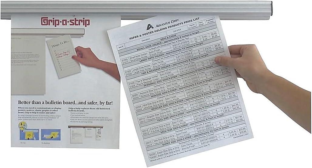Grip-a-Strip® Display Rail, 4 Feet, Satin, Regular Size