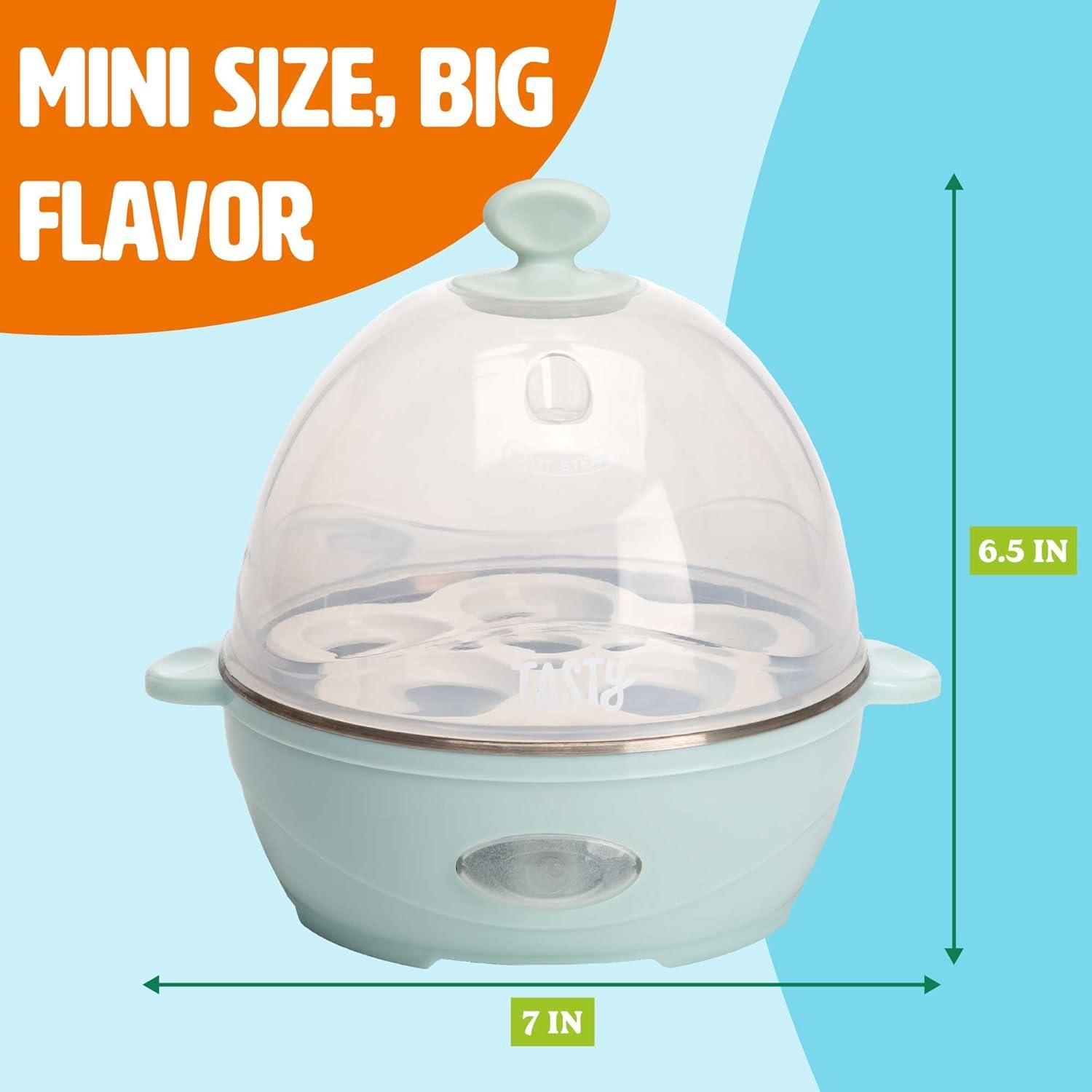 Aqua Mini Rapid Egg Cooker with Auto Shut Off, 5-Egg Capacity