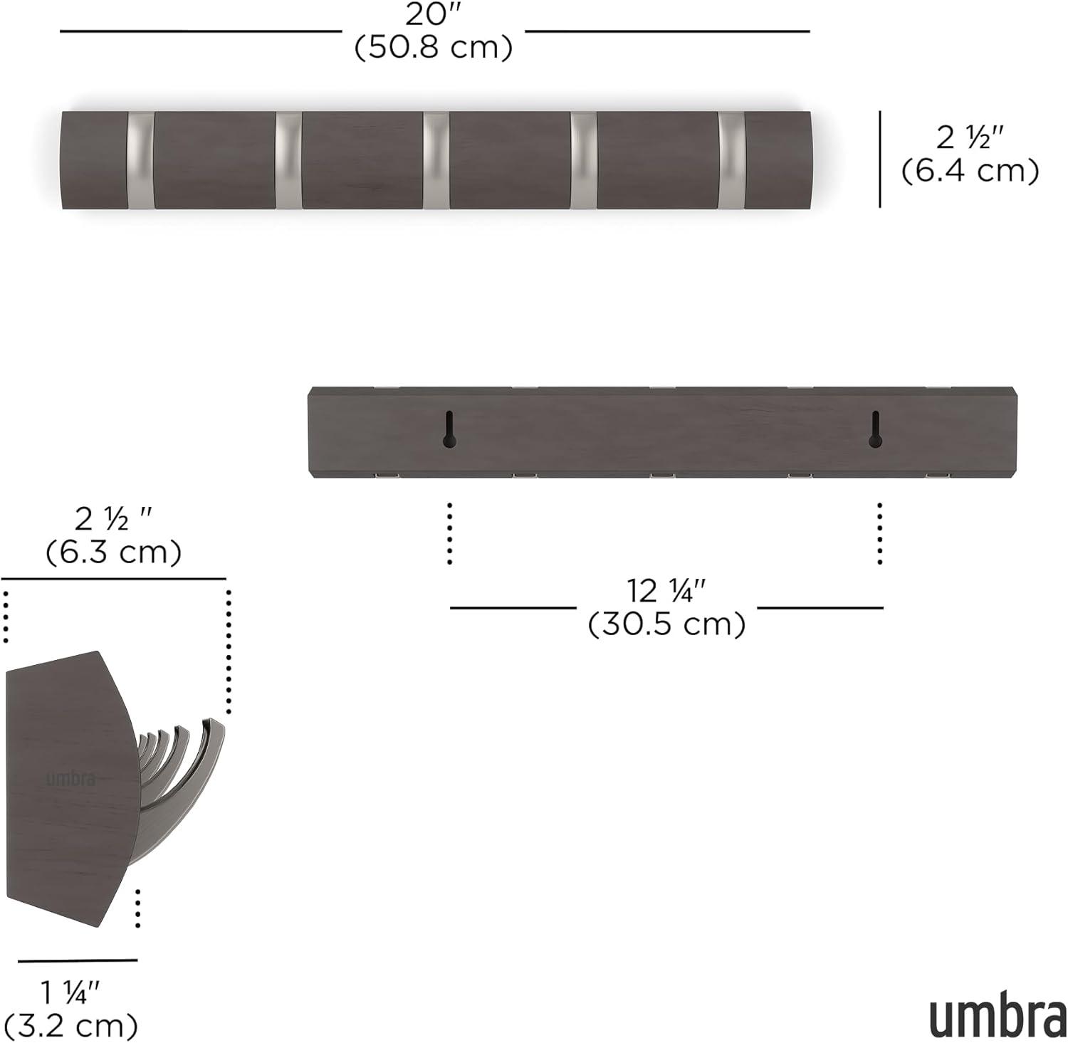 Flip 5 - Hook Solid Wood Coat Rack
