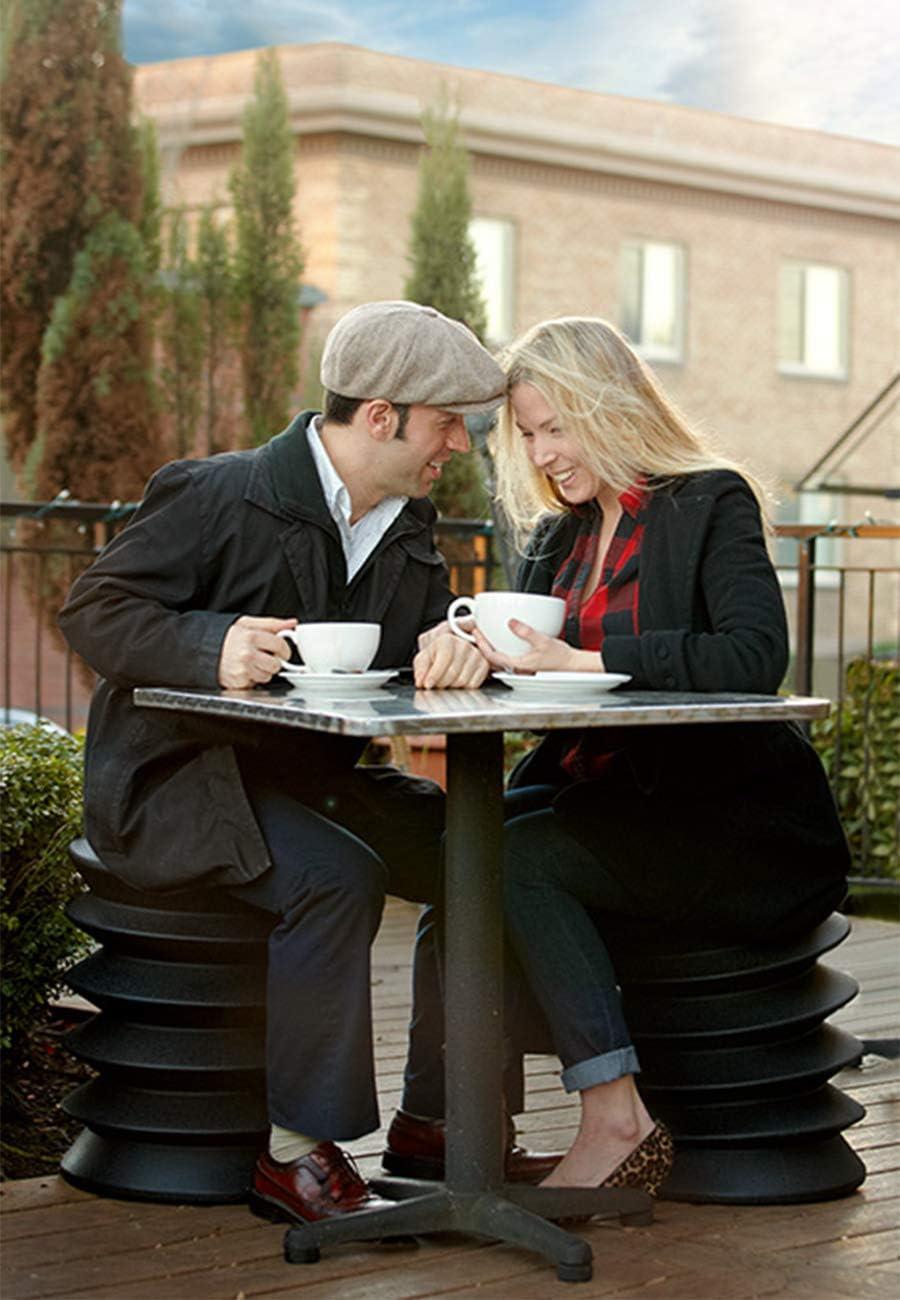 Black Ergonomic Drum Base Swivel Active Sitting Stool