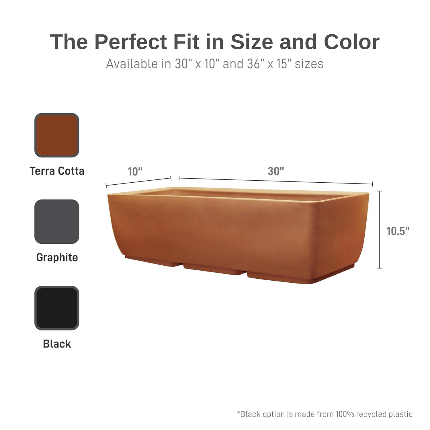5602-000100-5381 Urban Planter 30 in.x10 in. - Terra Cotta