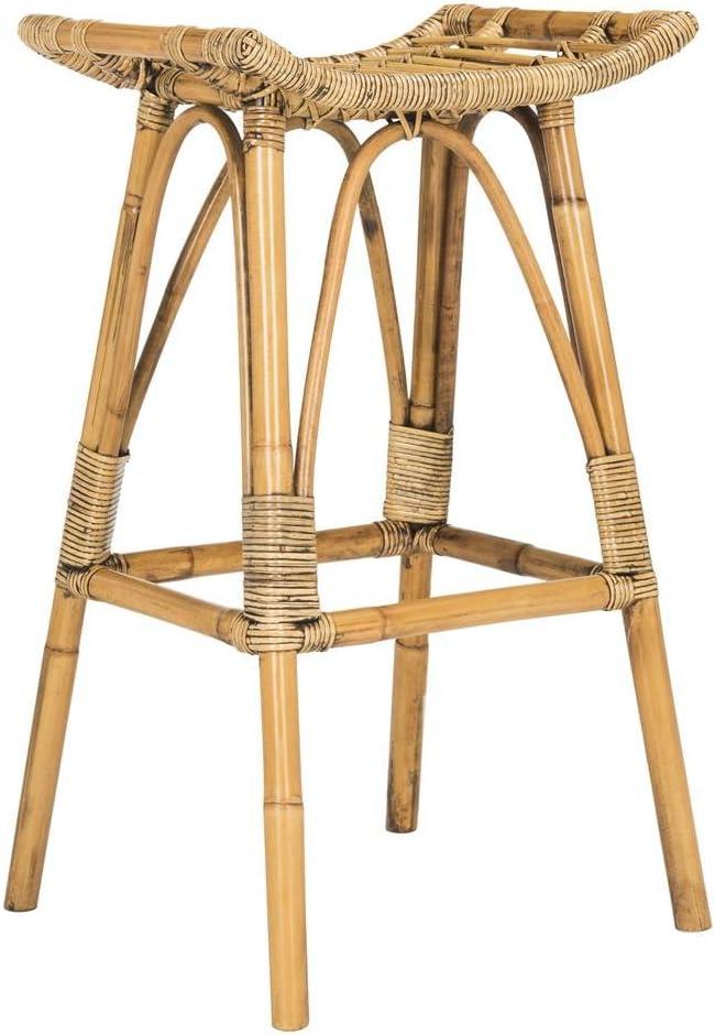 Leda Rattan Bar Stool  - Safavieh