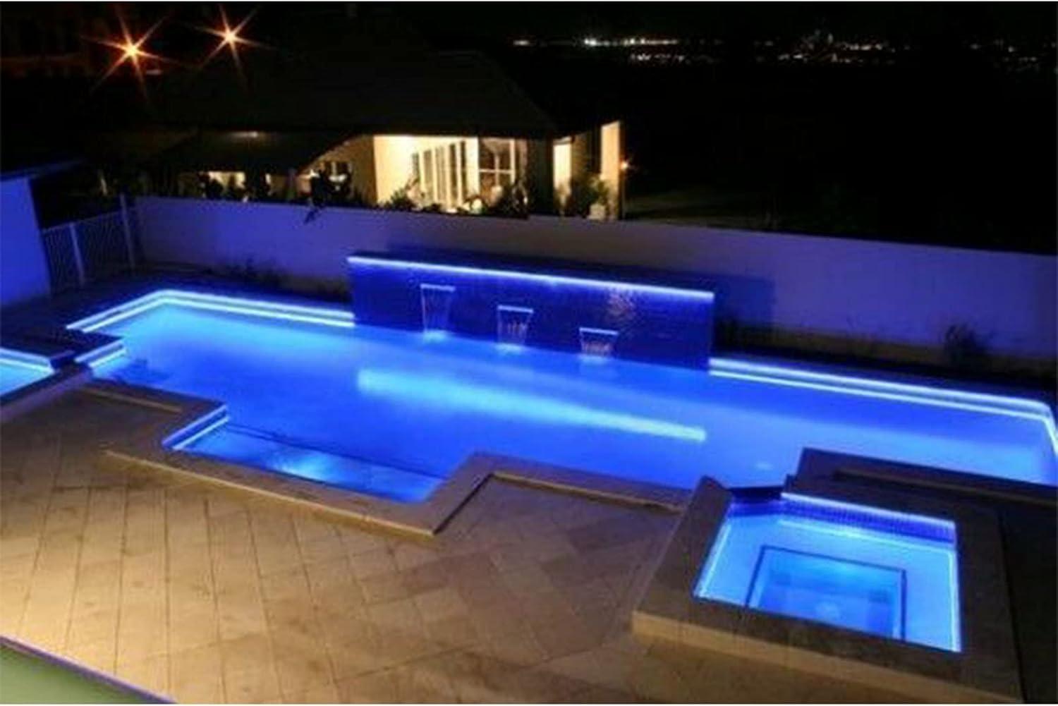 Blue Solar Powered LED Outdoor Twinkle Strip Lights