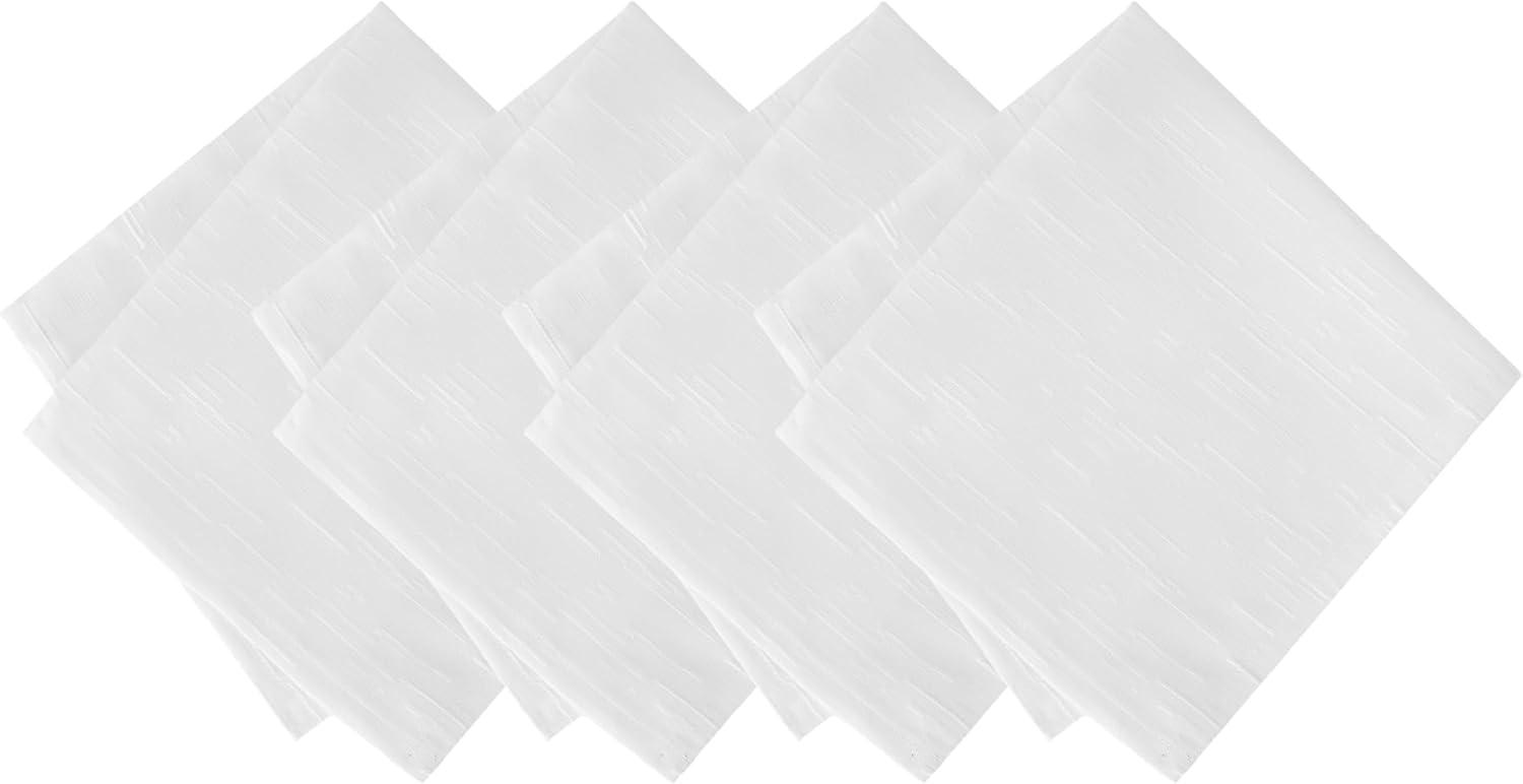 White Textured Water-Resistant Polyester Napkins, Set of 4