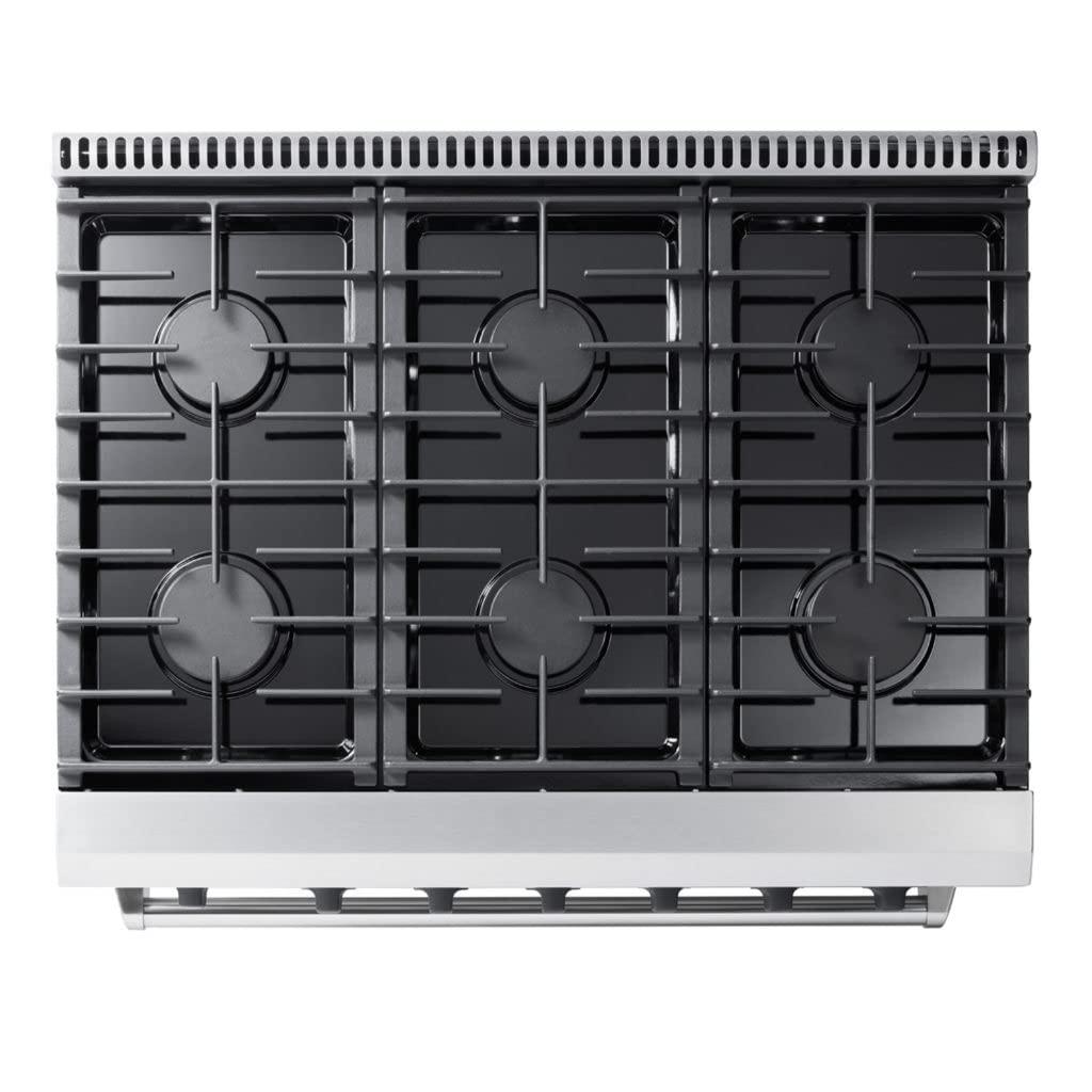 THOR 36-Inch Gas Range, 6 Burners - Stainless Steel (LRG3601U)