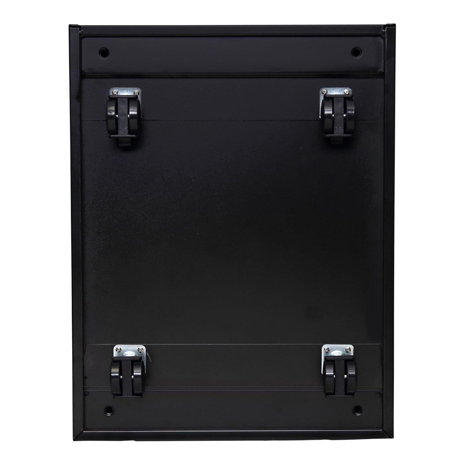 Alera PABBFBL 27.75 x 14.87 x 19.12 in. Three-Drawer Metal Pedestal File, Black