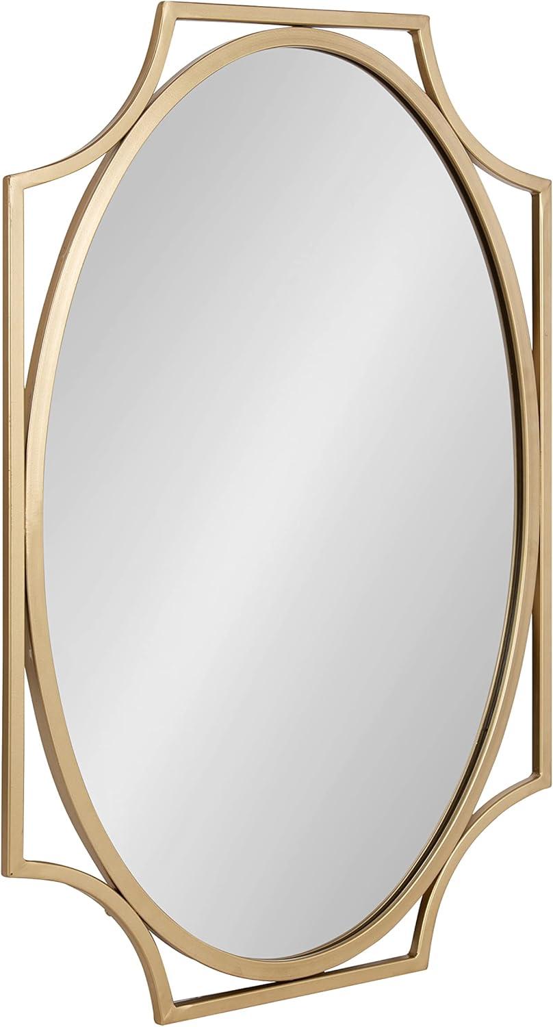 Kate and Laurel Rateau Scalloped Wall Mirror