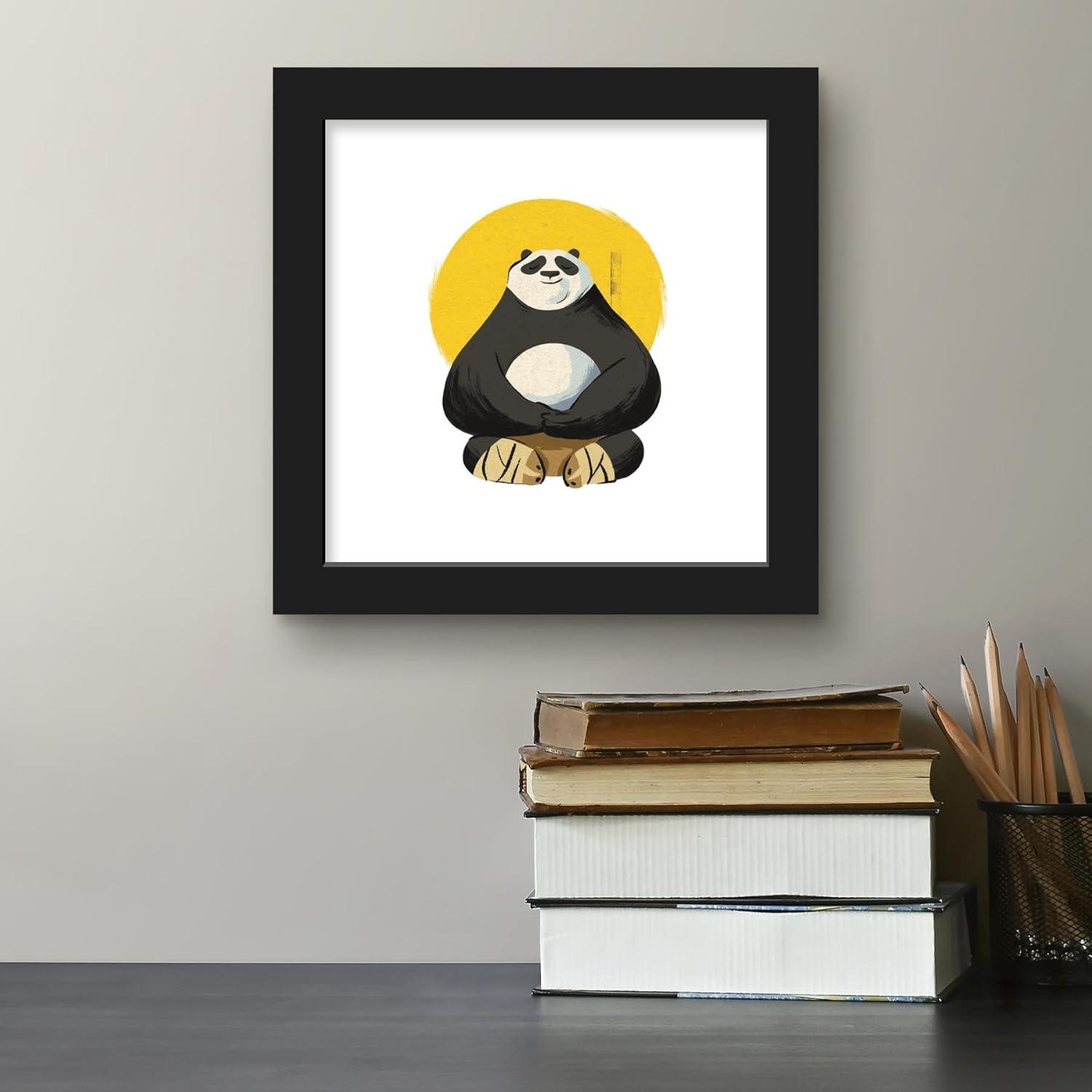 Gallery Pops Kung Fu Panda 4 - Po Meditation Sunrise Wall Art, Black Framed Version, 12" x 12"