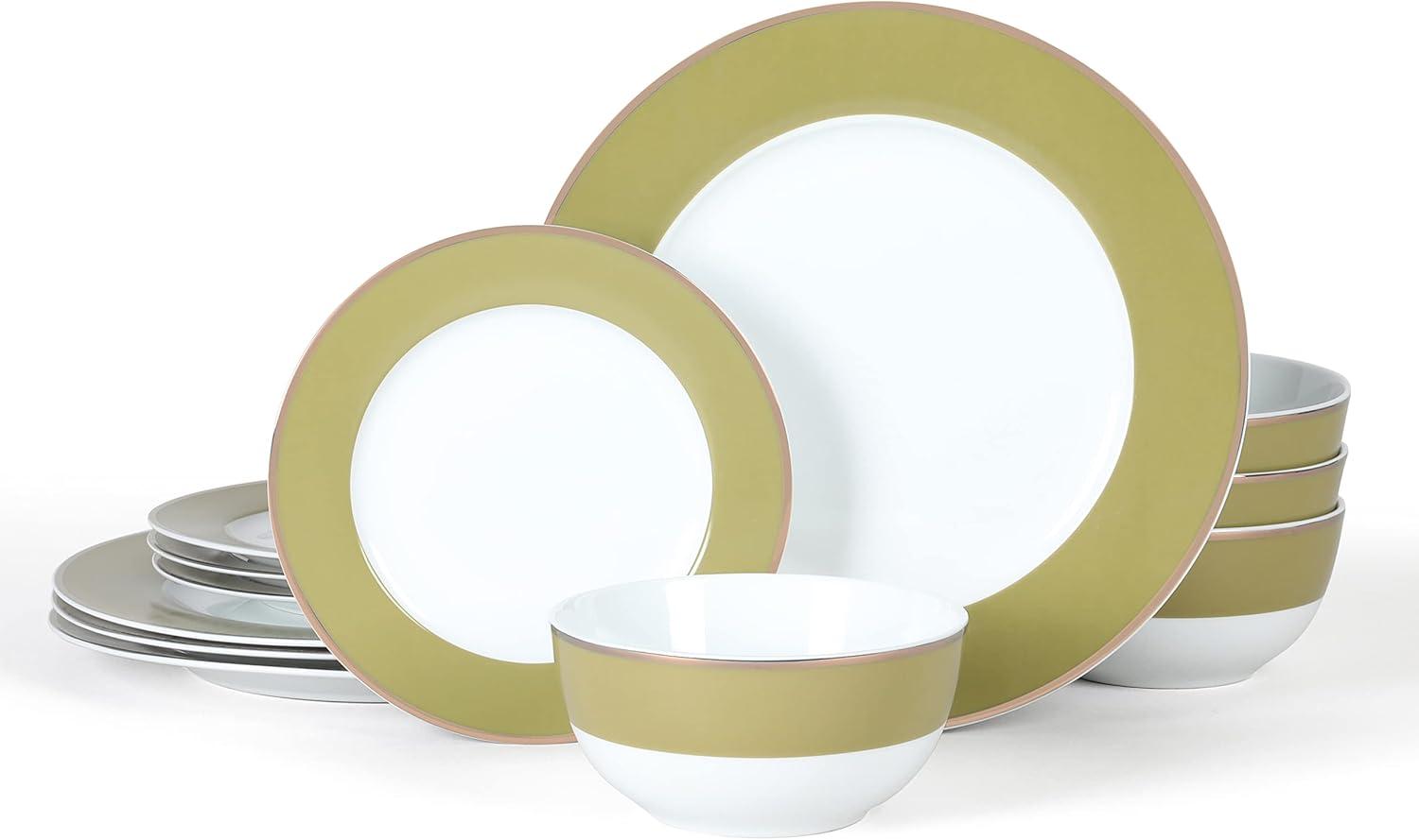 Martha Stewart Gracie Lane Ceramic Dinnerware Set - Service for 4