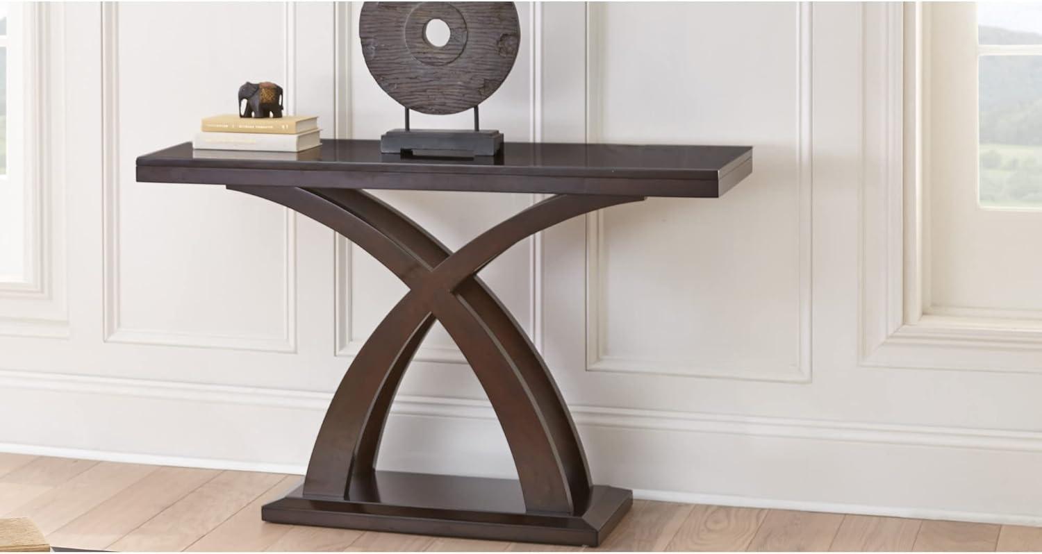 Jocelyn Console Table in Espresso Cherry Wood and Mango Veneers