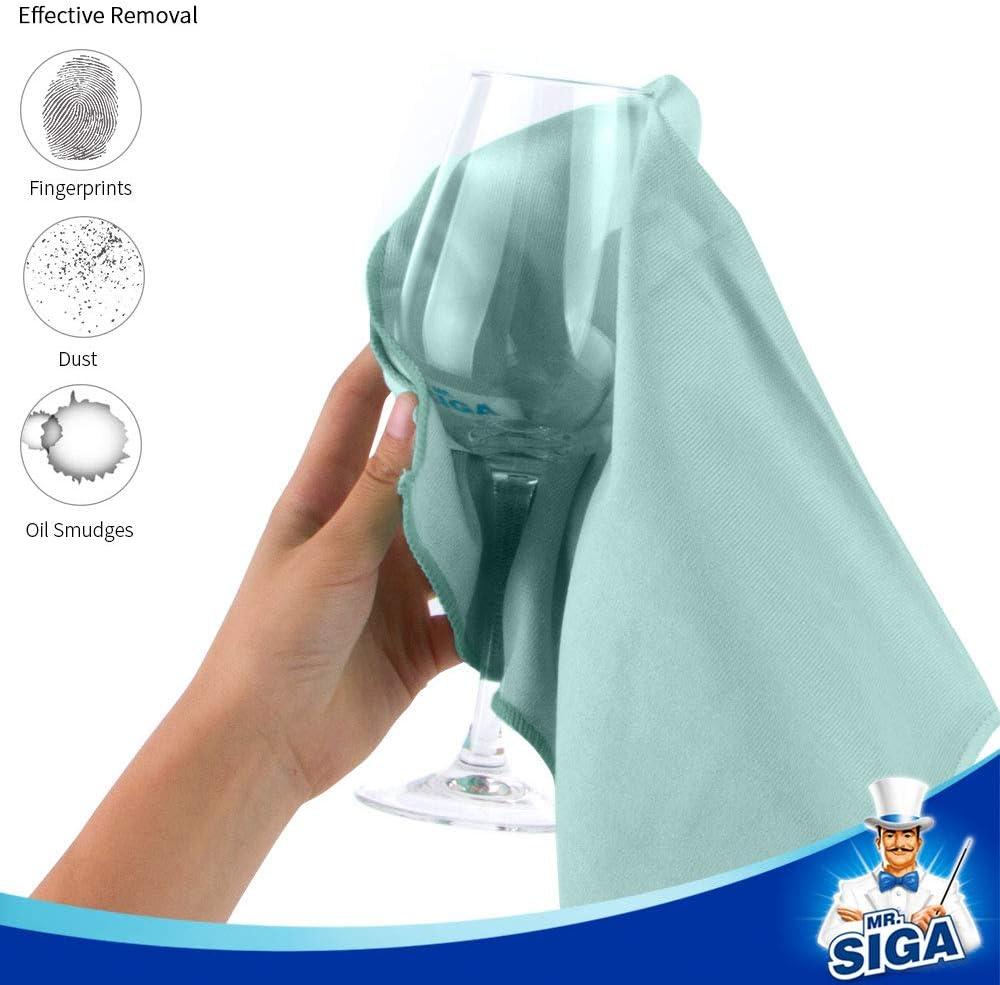 MR.Siga Ultra Fine Microfiber Cloths for Home, Car, and Glass,Pack of 6, 35 x 40 cm 13.7" x 15.7"