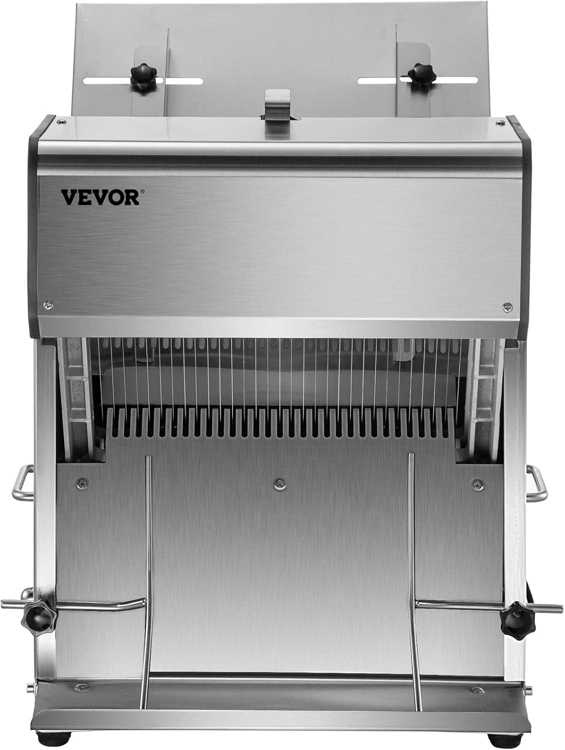 VEVOR Commercial Toast Bread Slicer 12mm Thickness, Electric Bread Cutting Machine 31 Pcs, Commercial Bakery Bread Slicer,110V Toast Cutter Cutting Machine, Bread Cutter for Bread Sheet Cutter Cutting