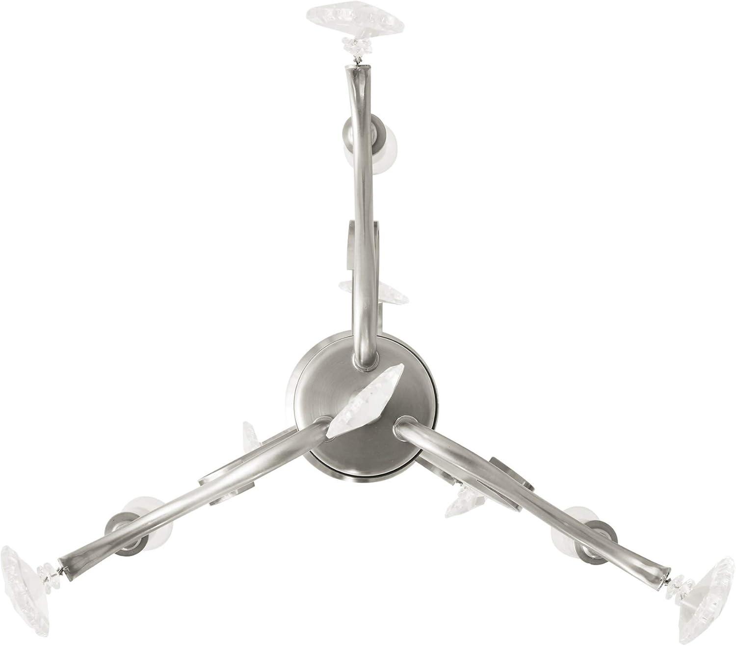 Brushed Nickel Mini 3-Light Candelabra Chandelier