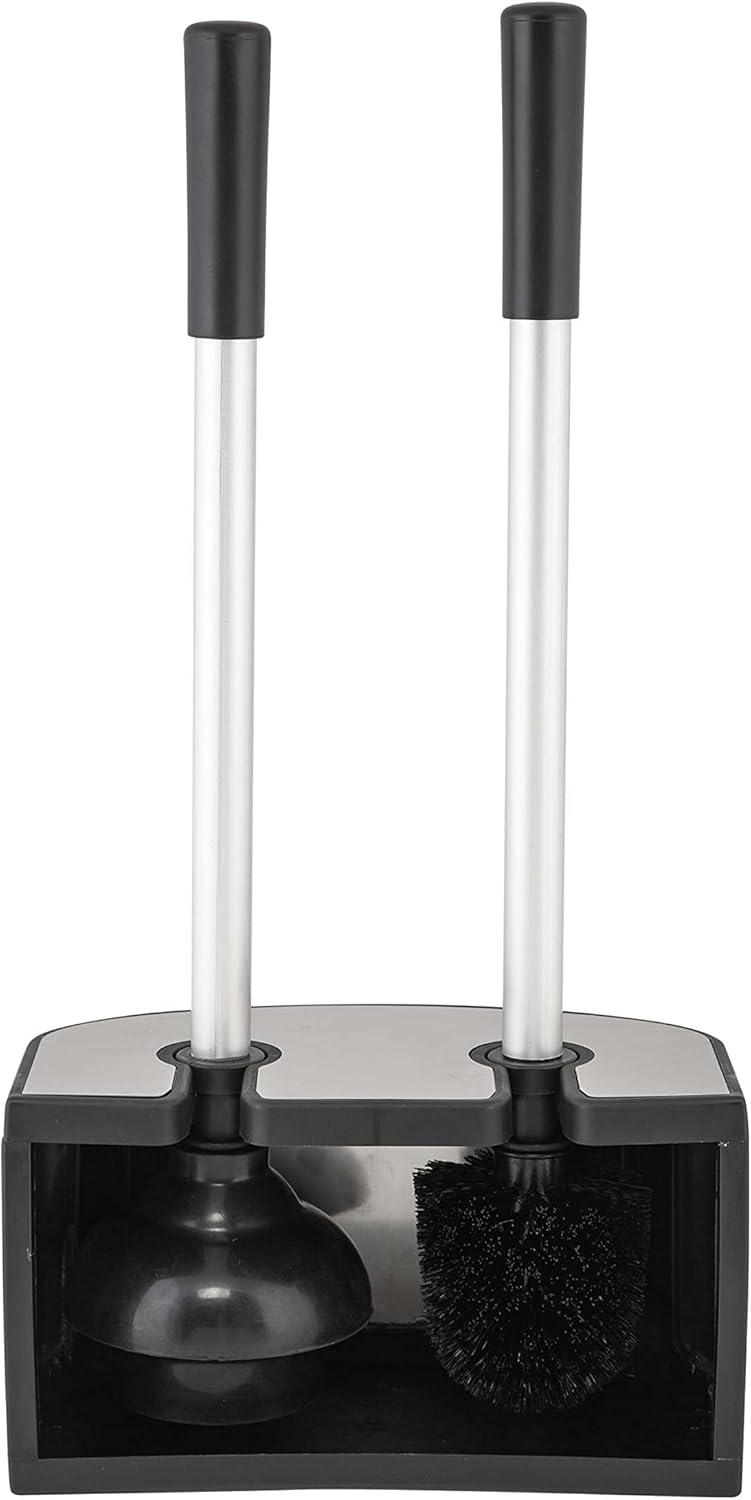 Bath Bliss Bath Bliss 2-In-1 Toilet Brush And Plunger Set In Metal