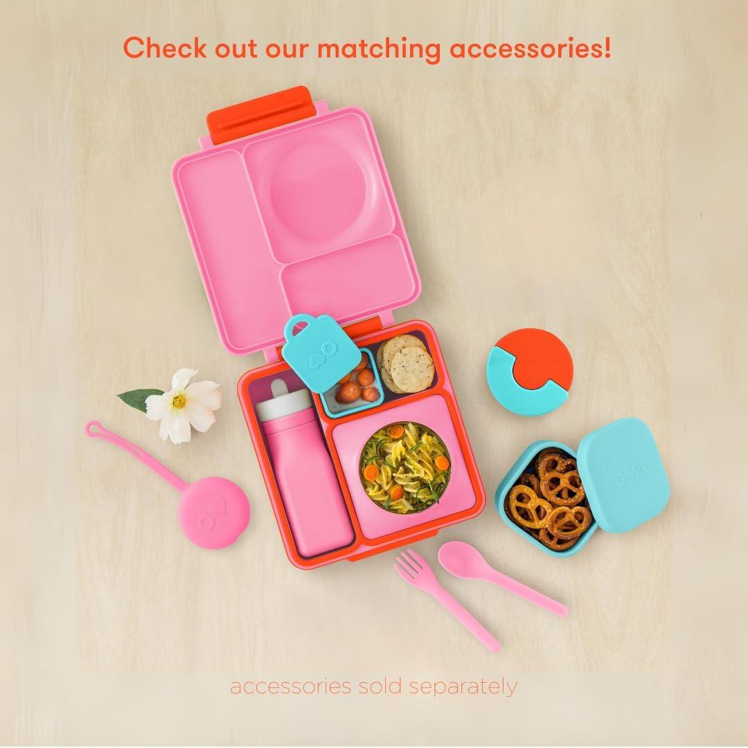 OmieBox Bento Box for Kids - Insulated Bento Lunch Box with Leak Proof Thermos Food Jar - Pink Berry