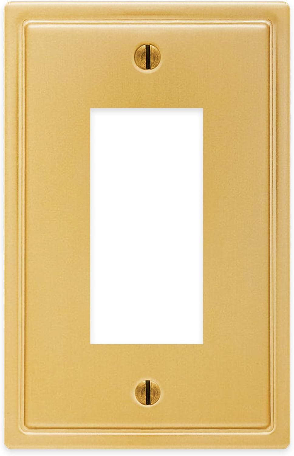 Amerelle 148RBG Moderne Wallplate, 1 Rocker, Steel, Brushed Gold, 1-Pack