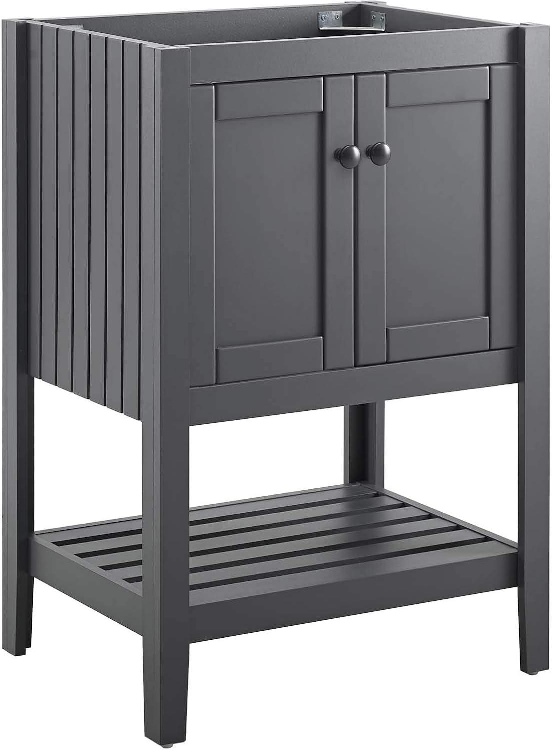 Modway Prestige 23" Bathroom Vanity Cabinet (Sink Basin Not Included) in Gray