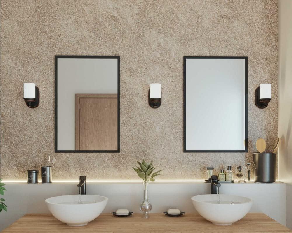 Progress Lighting Glide Collection 1-Light Wall Sconce, Brushed Nickel, Etched Opal Glass