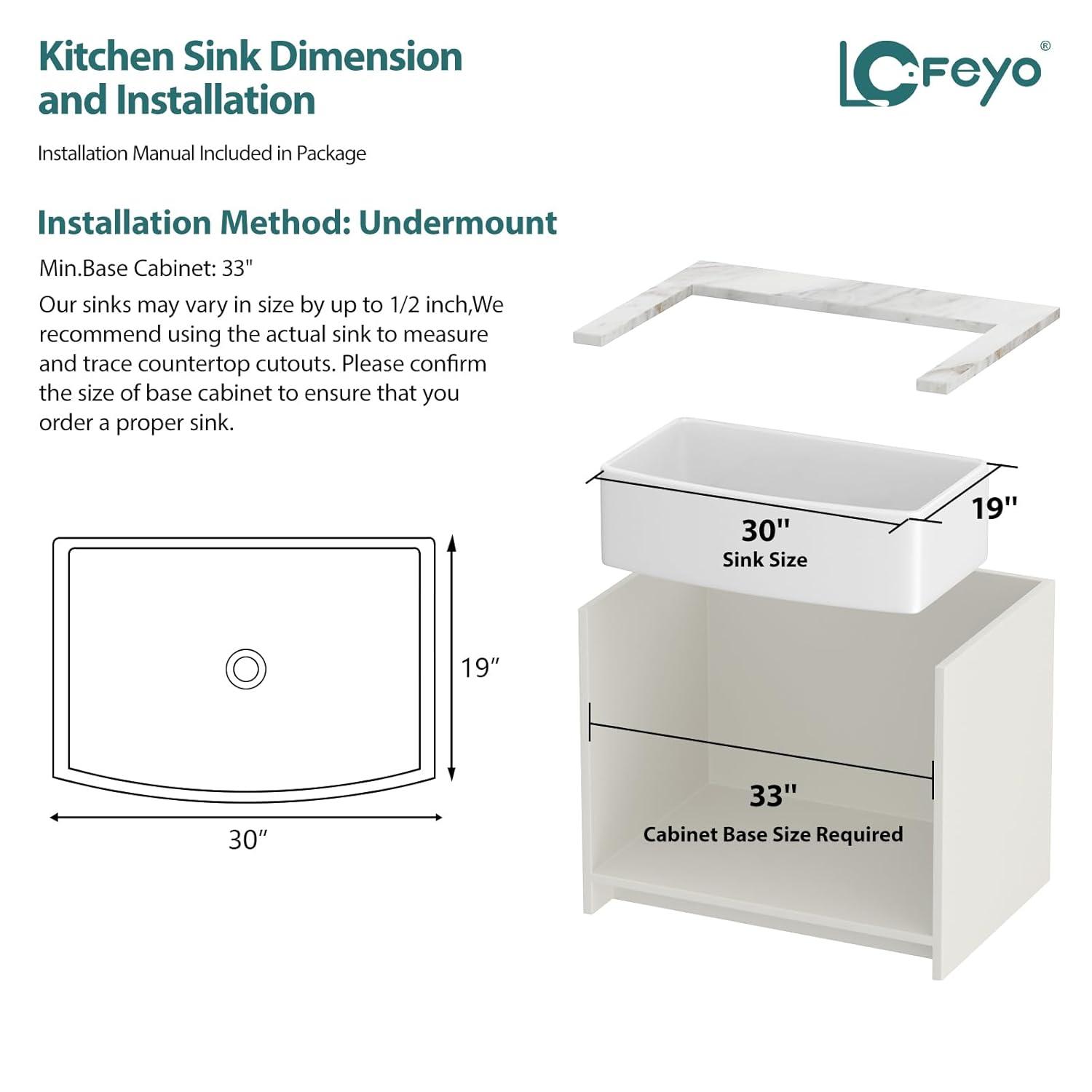 24 Inch White Ceramic Farmhouse Apron Front Sink