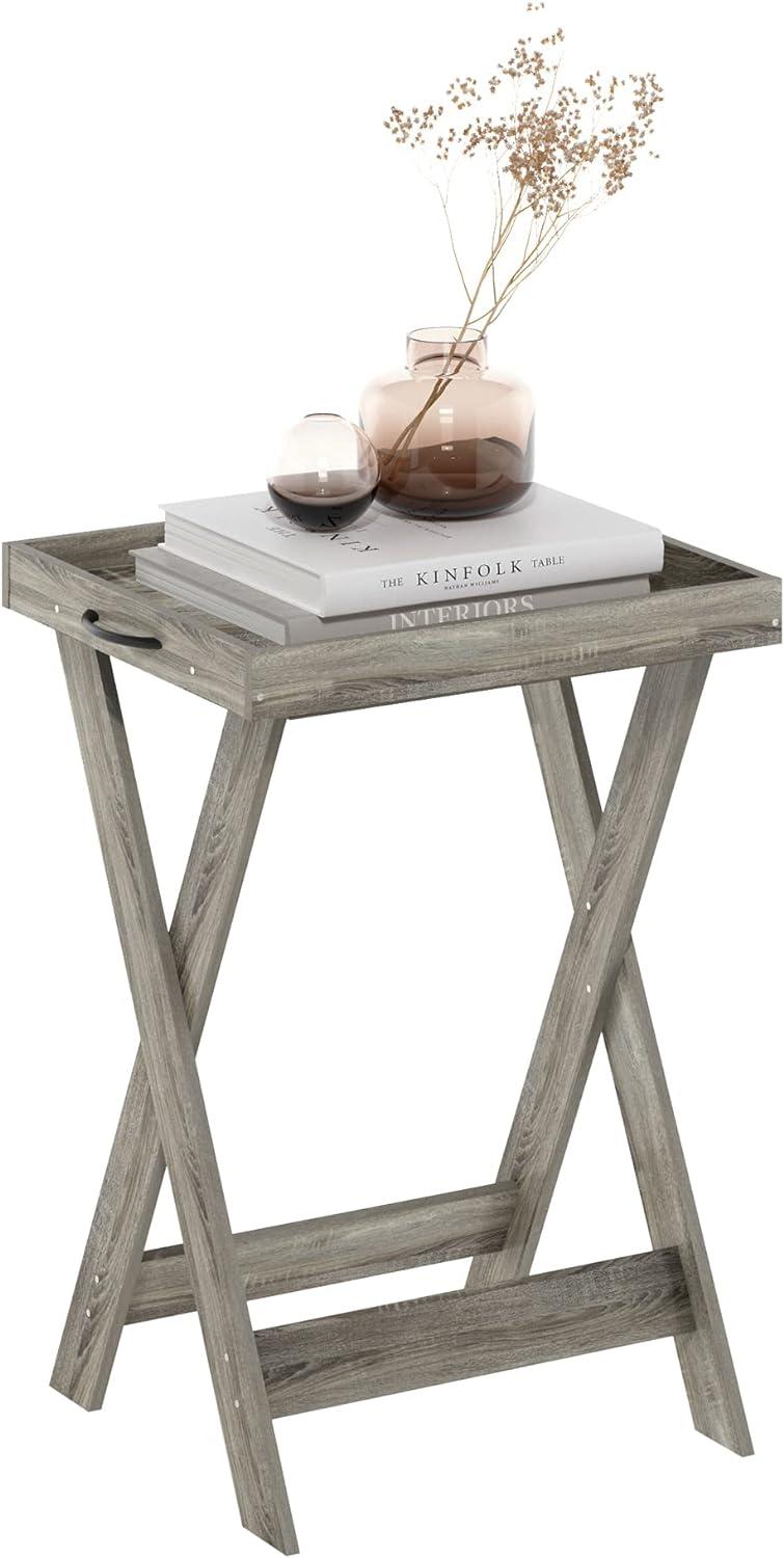 French Oak Classic Removable Tray Outdoor Tray Table