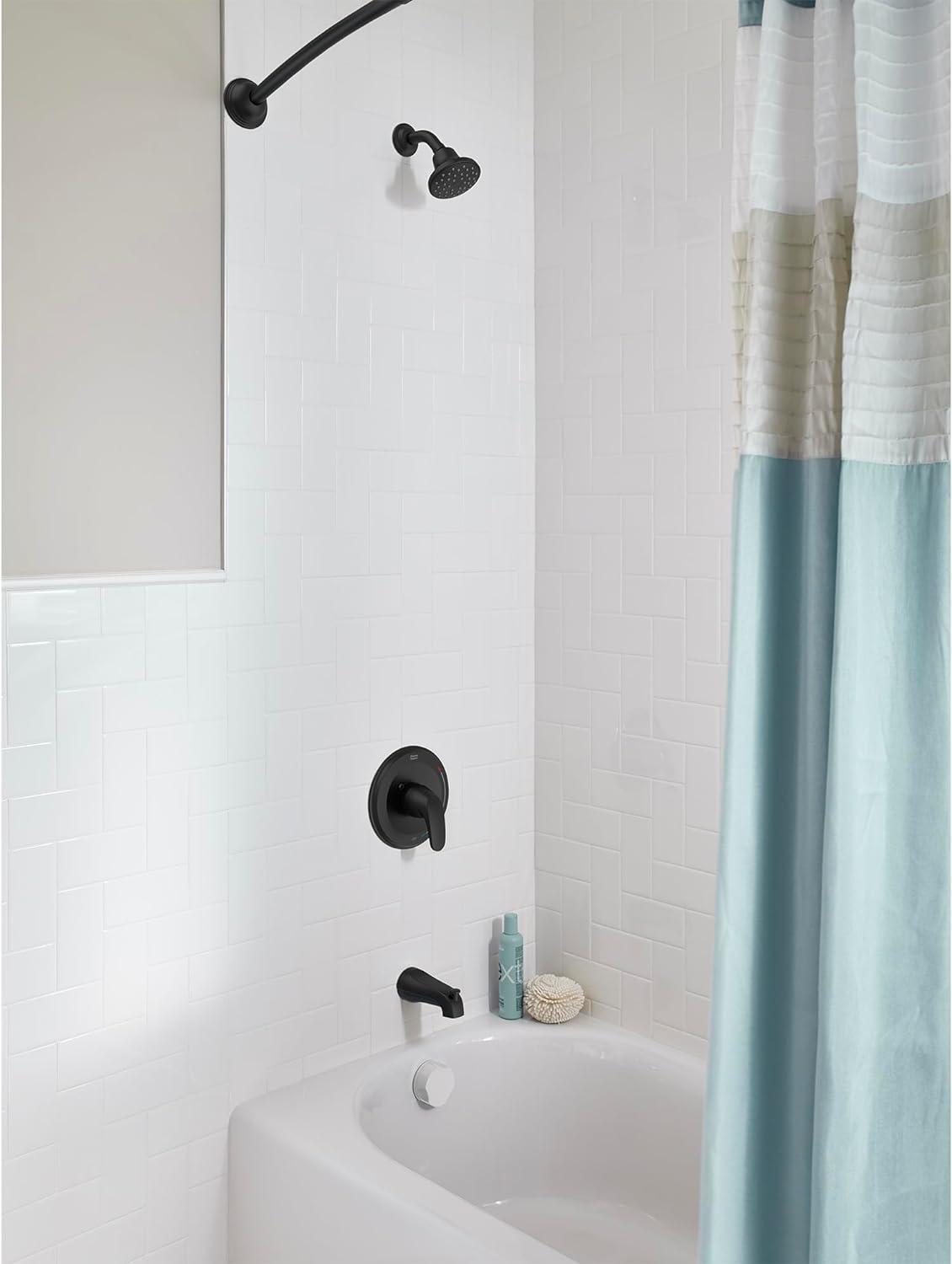 Matte Black Metal Wall Mounted Shower and Tub Kit