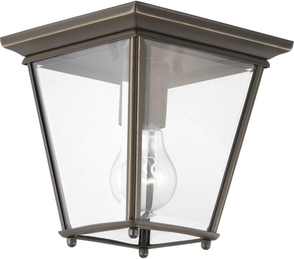 Calais Transparent Square Outdoor Flush Mount