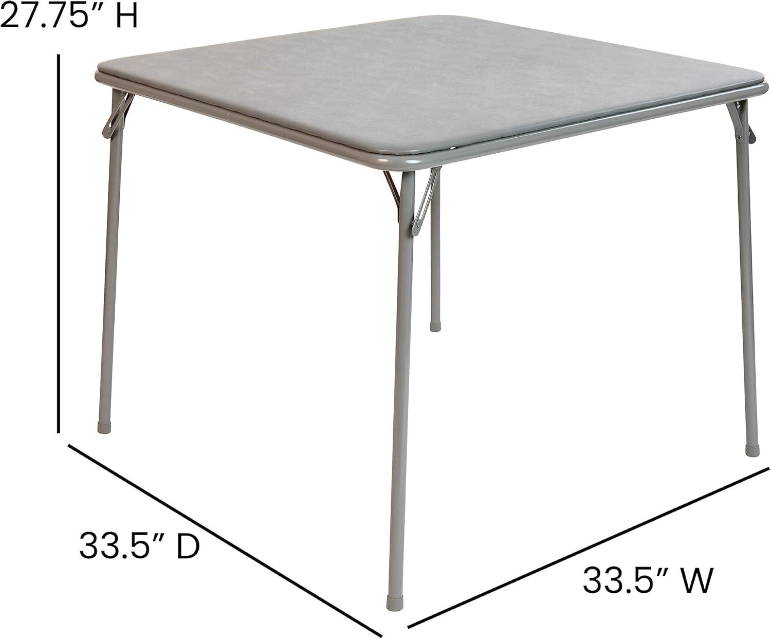 Folding Card Table - Lightweight Portable Folding Table with Collapsible Legs