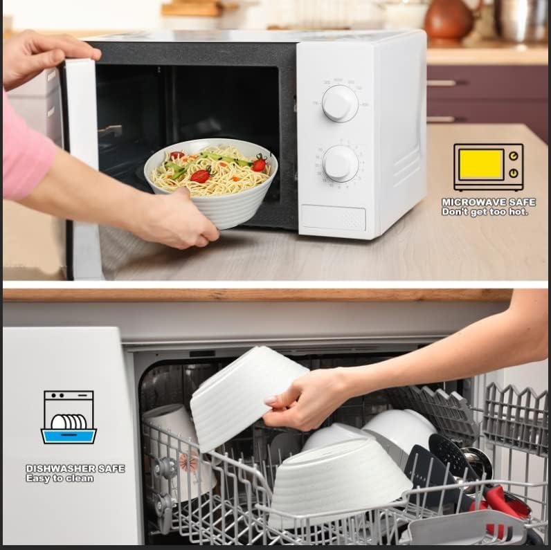 Cereal Bowl, Set of 8 Soup Bowls 36 Ounces Unbreakable Wheat Straw Bowls Microwave Dishwasher Safe Reusable Bowls for Kitchen Cereal Salad Soup Rice Noodle Oatmeal