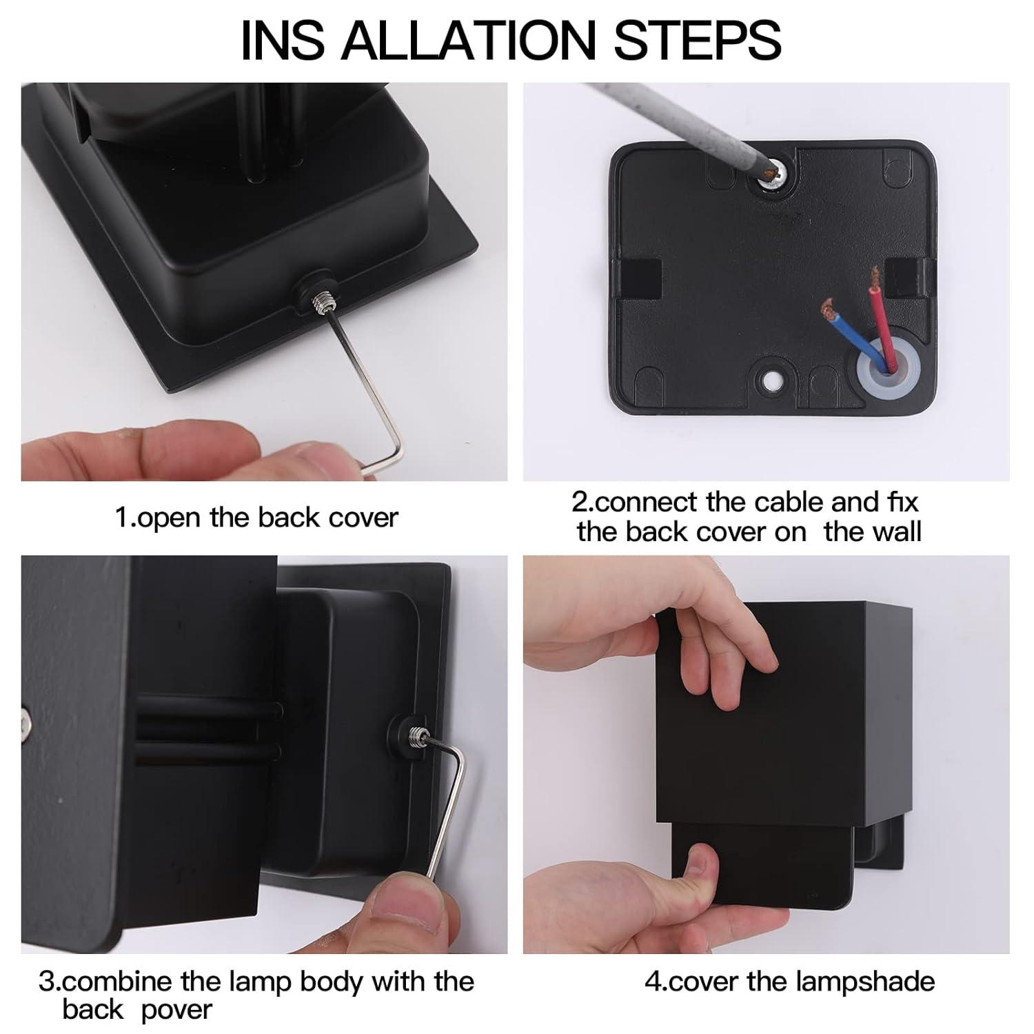 Outdoor Wall Sconce Up and Down Wall Light(2 Packs)