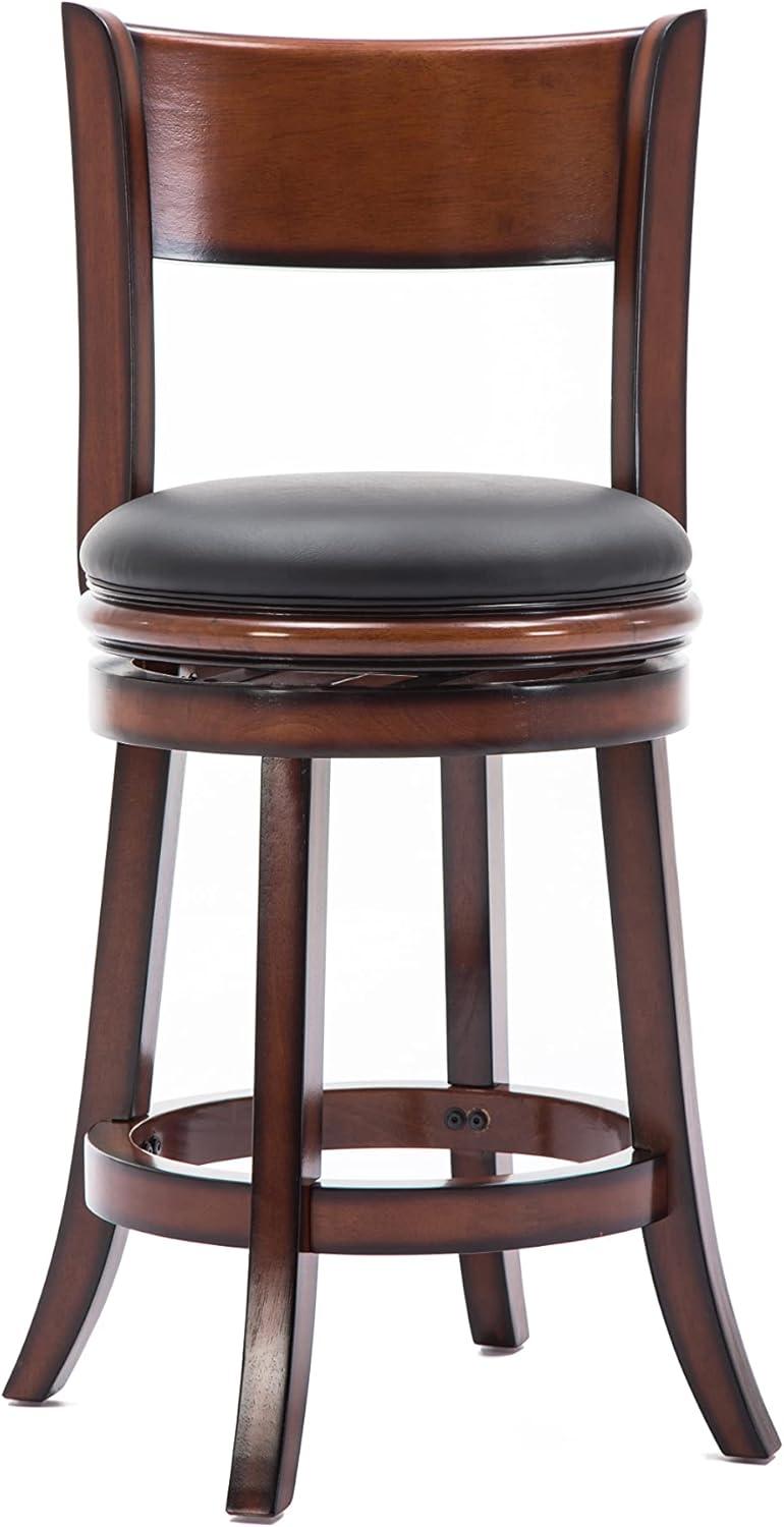 Palmetto Swivel Hardwood Counter Height Barstool Brandy - Boraam