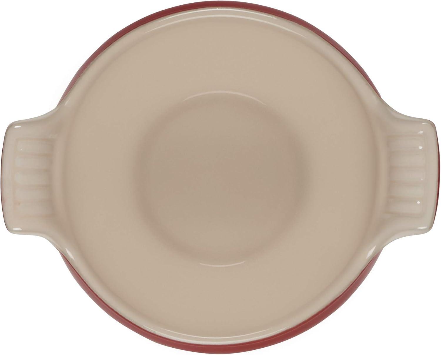 Cerise Red Round Ceramic Soup and Dessert Bowl