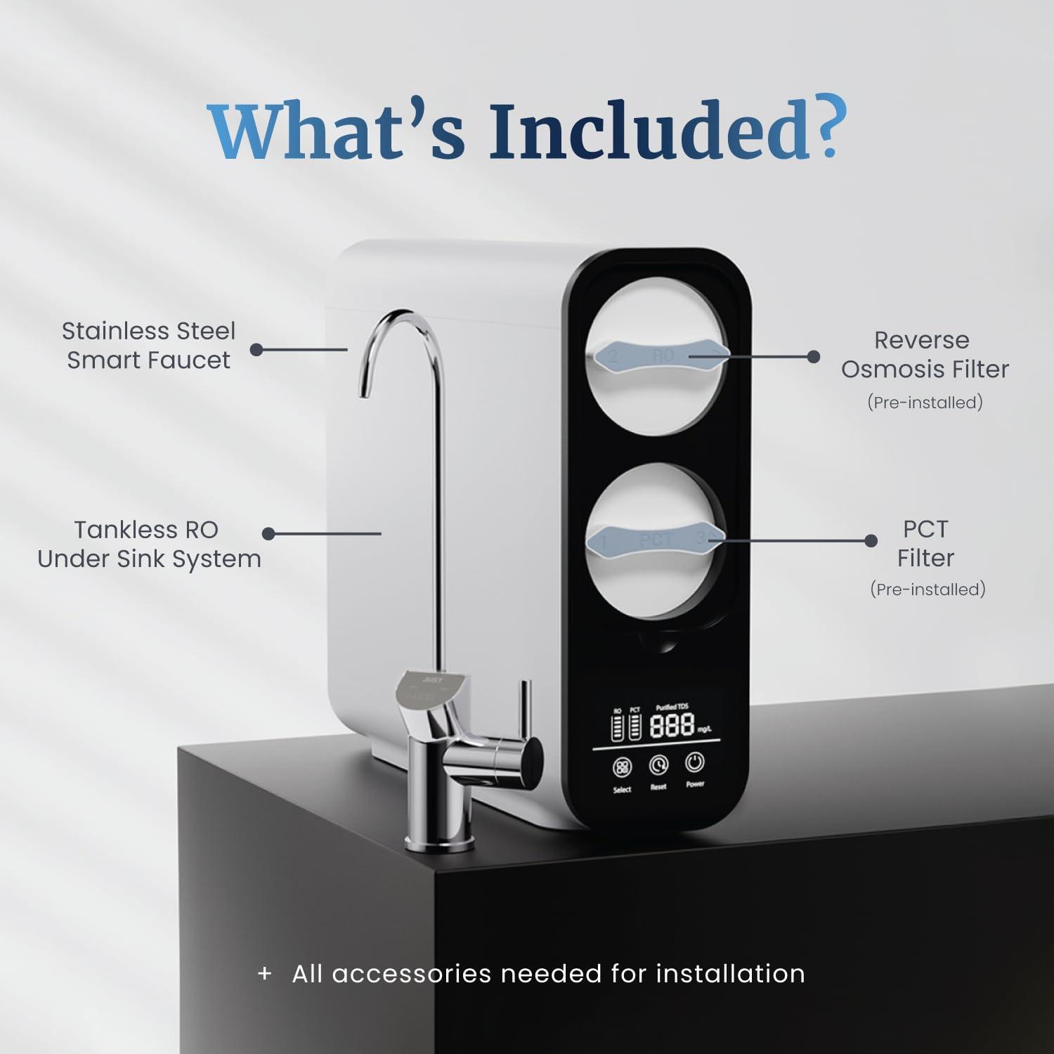 Mist Black and White Tankless Under-Sink Water Filter System