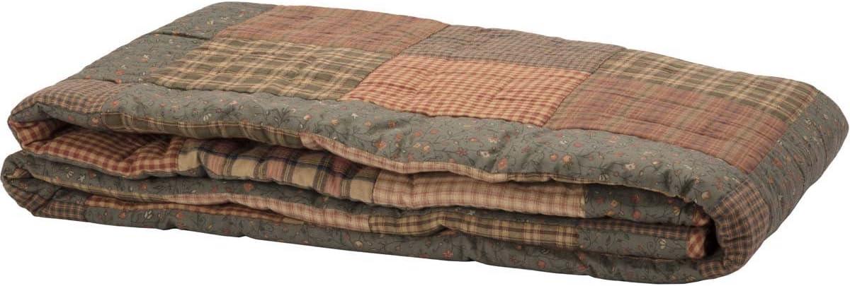 VHC Brands Crosswoods Farmhouse / Country Cotton Patchwork Quilt