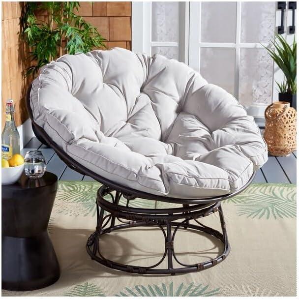 Kiraya Papasan Chair Indoor/Outdoor - PAT9041 - Brown/Grey - Safavieh