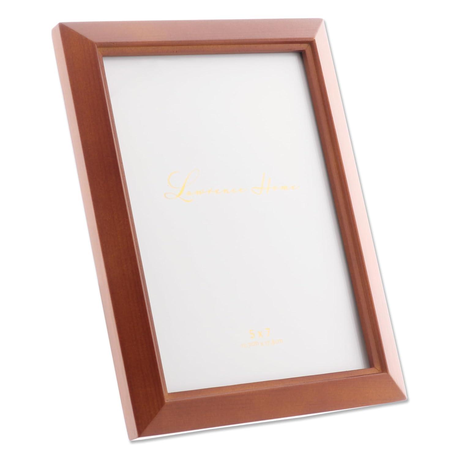 Lawrence Frames Walnut Wood 5x7 Picture Frame - Estero Collection 725257