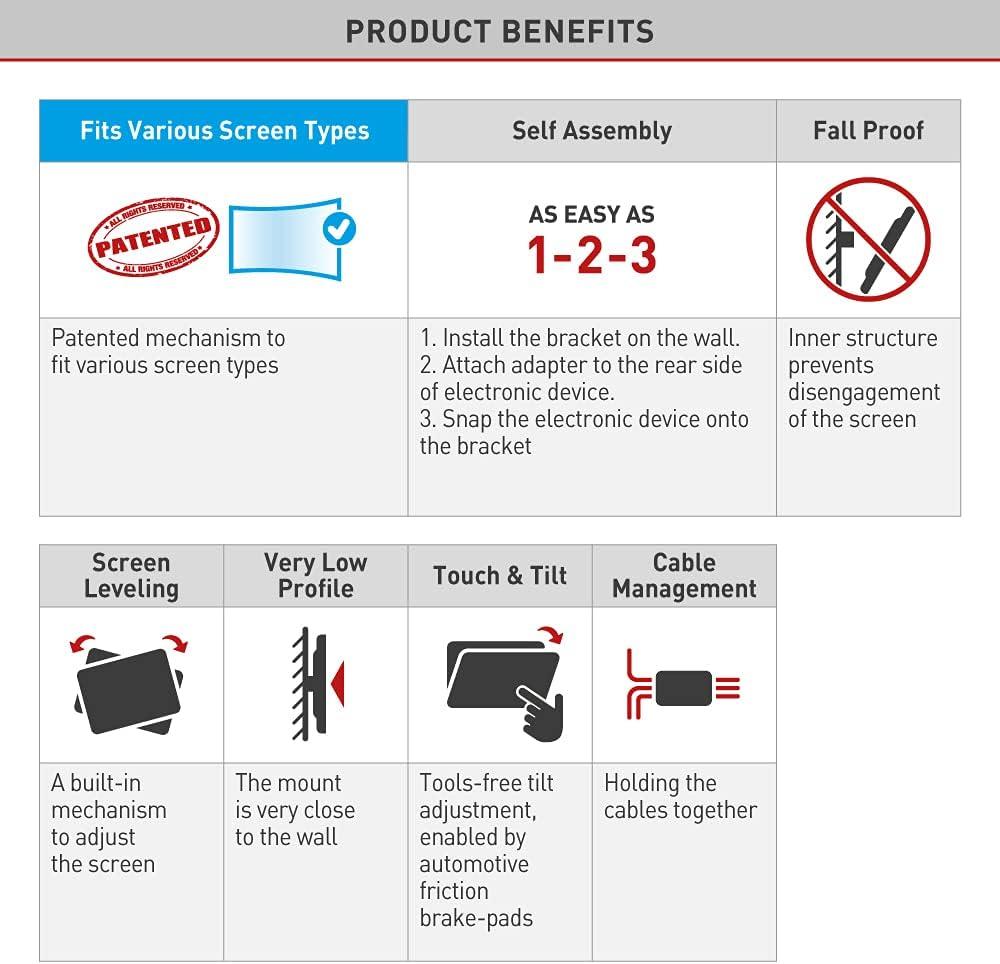Barkan Barkan Single Screen Wall Mount