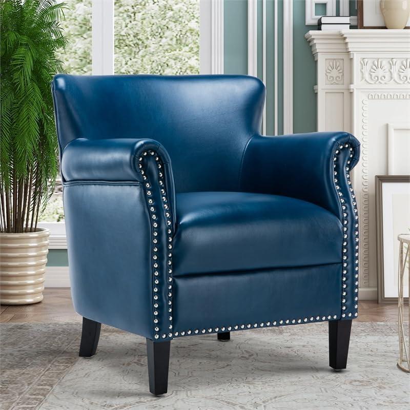 Holly Navy Blue Club Chair - Comfort Pointe