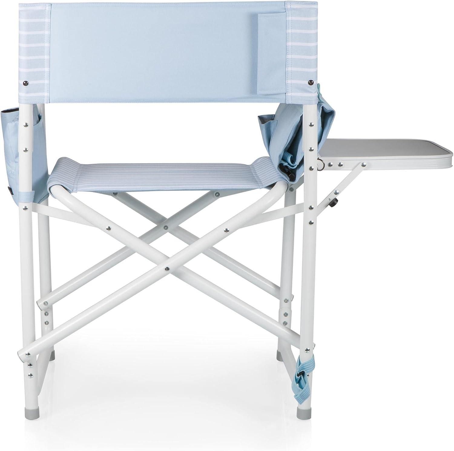 Picnic Time Outdoor Directors Chair - Mod Denim Stripes