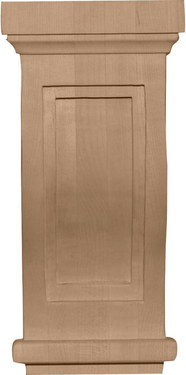 Traditional Recessed Rubberwood Corbel 4.75"W x 5"D x 10"H