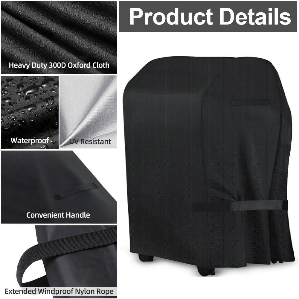 Heavy Duty Black Waterproof 40-Inch Grill Cover