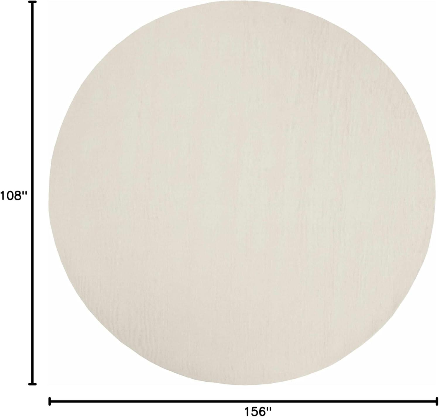 Hauteloom Brockton Solid Wool Modern Farmhouse X-Large Area Rug - Suitable for Living Room Bedroom -%100 Wool - Hand Loomed - Medium Pile - Beige, Cream - 9' x 13'