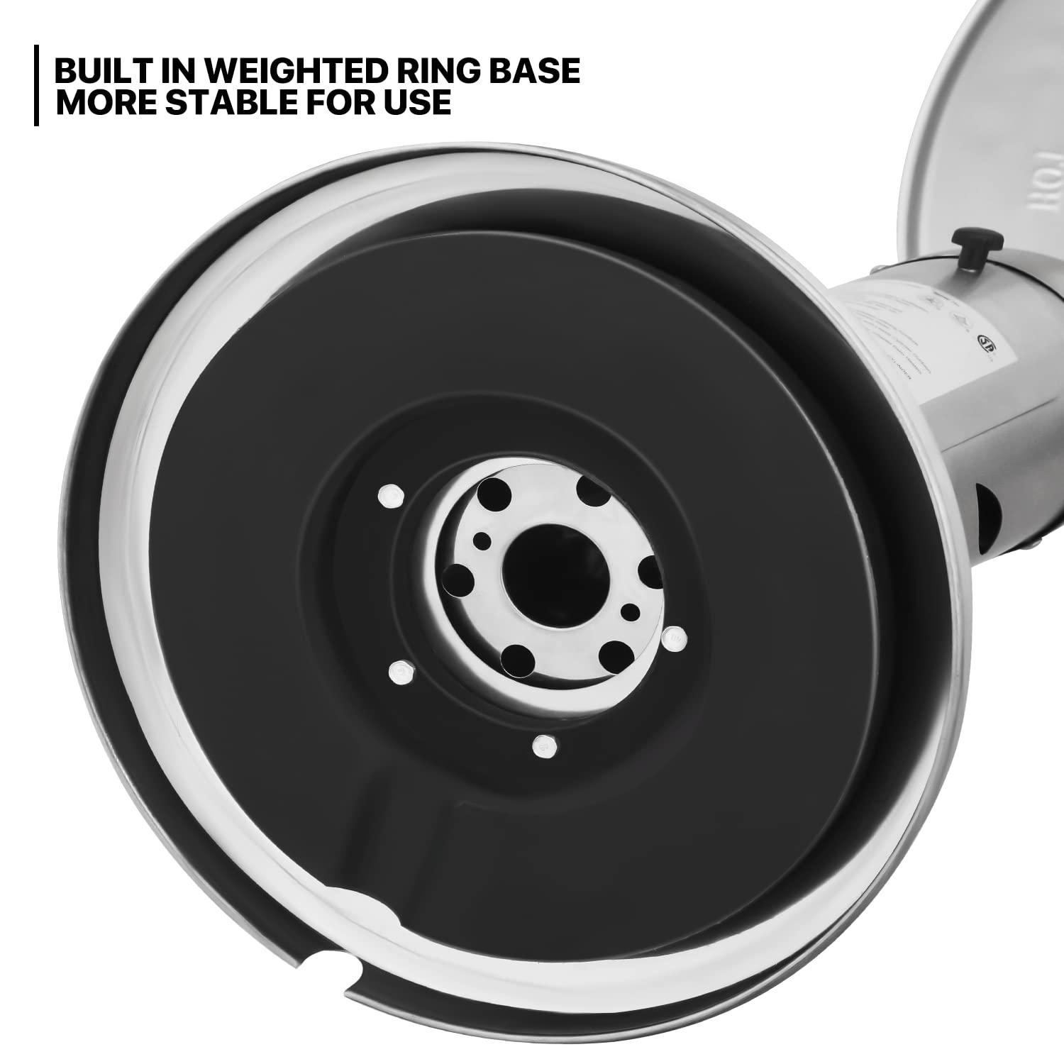 MoNiBloom Propane Gas Patio Heater, Outdoor 11,000 BTU Table Top Heater with Pilot Light for Garden Backyard