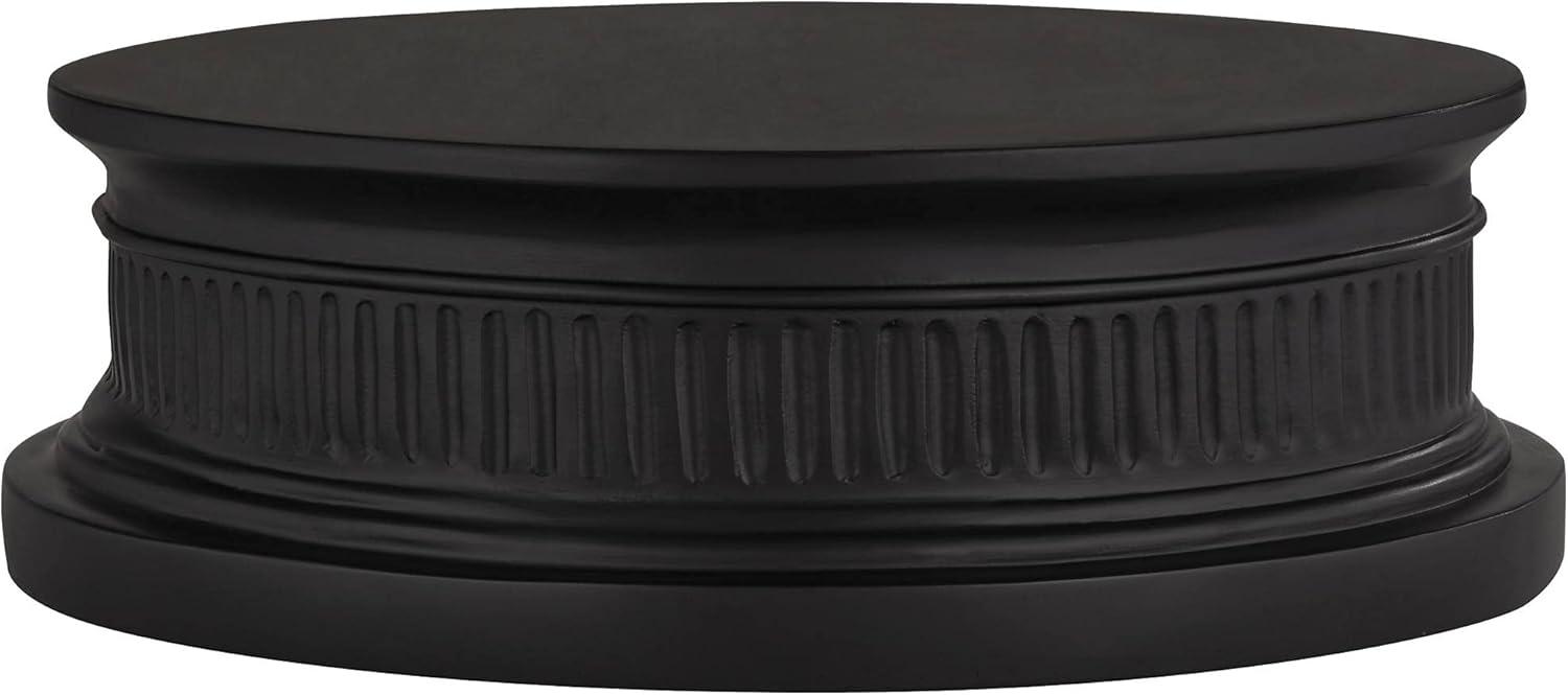 360 Lighting Round Black Finish 12 3/4" x 4 1/4" Pedestal Lamp Riser