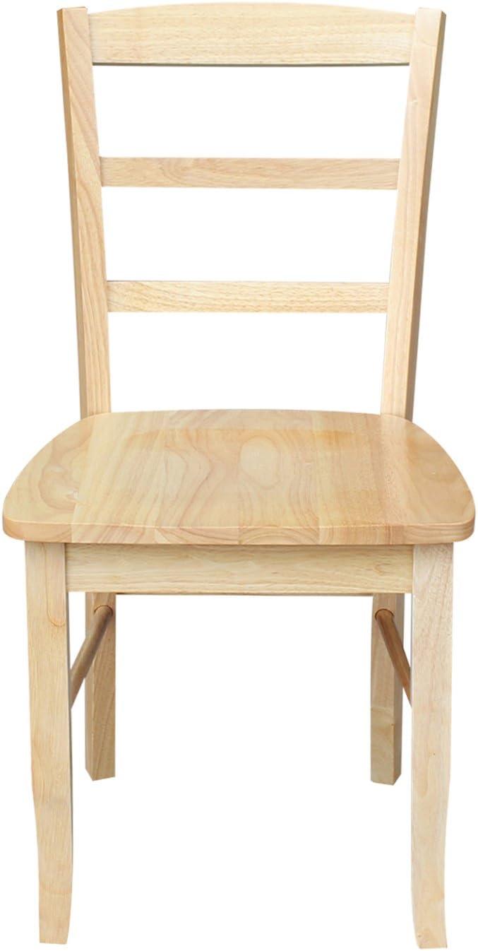 Natural Wood Ladderback High Side Chair Set